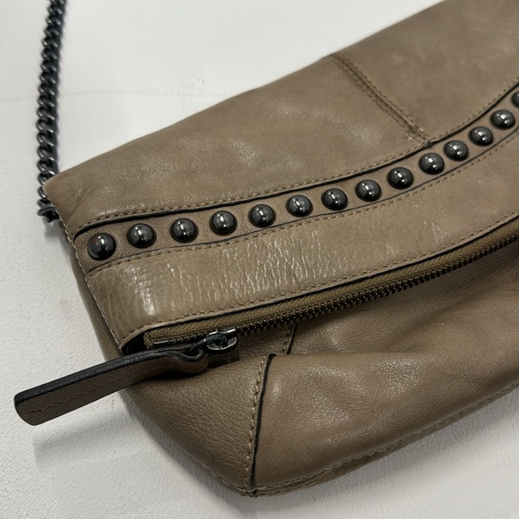 Banana Republic Thick Leather Clutch Bag Embellished with Metal Studs - Picture 3 of 17